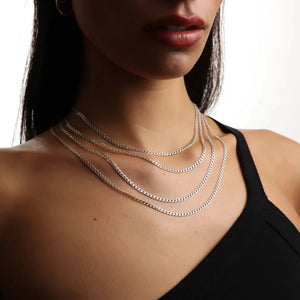 3MM STERLING SILVER CURB CHAIN - Hard Jewelry™