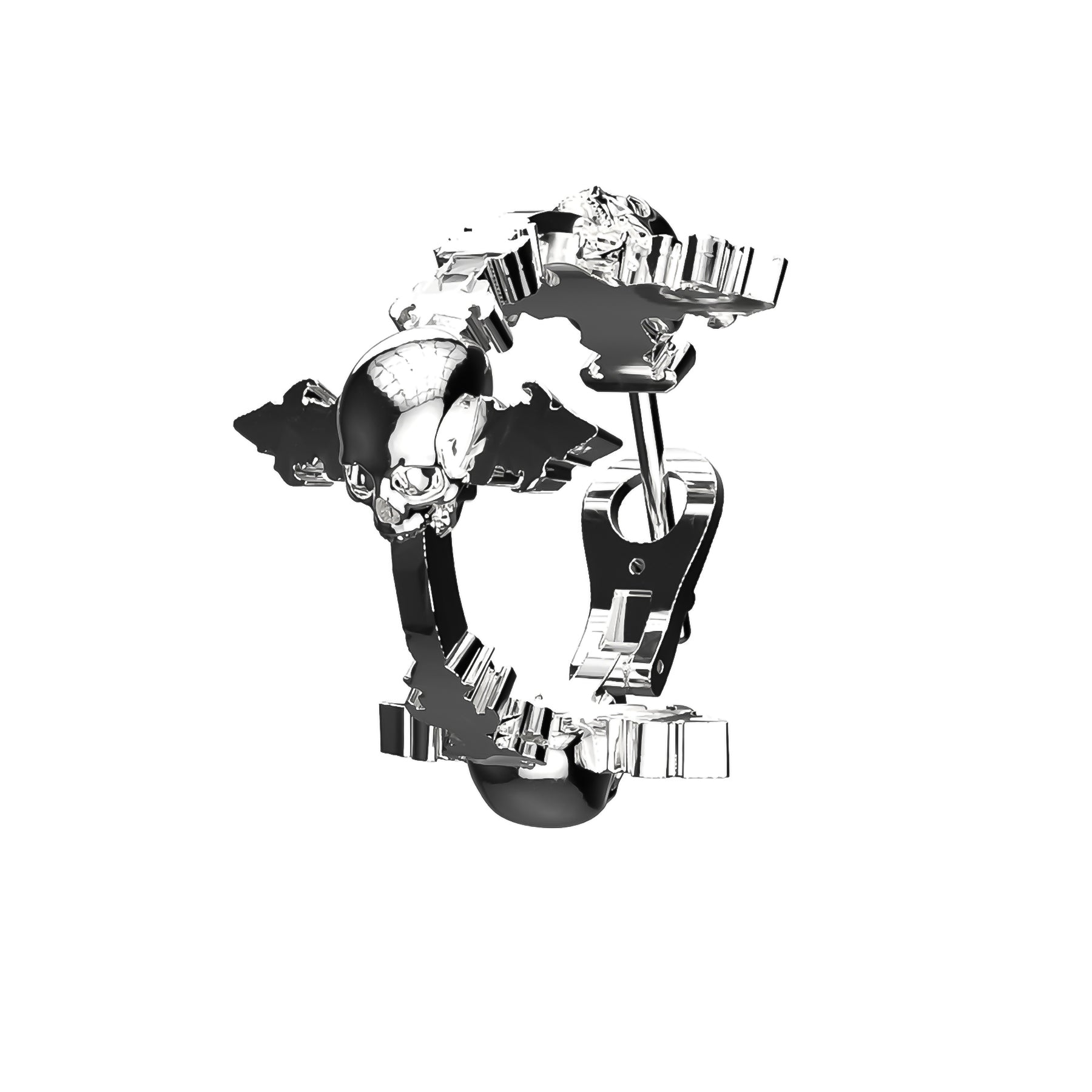 TRIPLE DYT HOOP EARRING