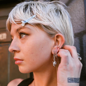 ARMORED OPEN HOOP EARRING - Hard Jewelry™