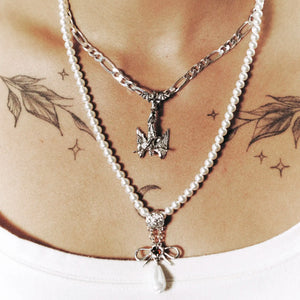 HEAVY SOLID SILVER FIGARO CHAIN - Hard Jewelry™