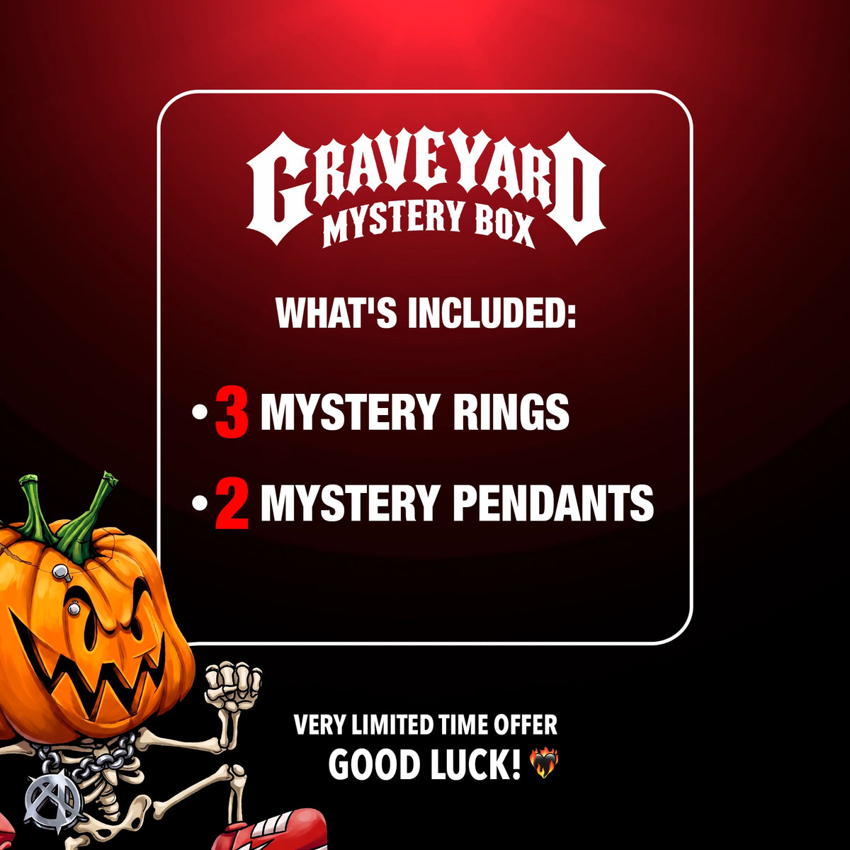 GRAVEYARD MYSTERY BOX (3 RINGS + 2 PENDANTS)