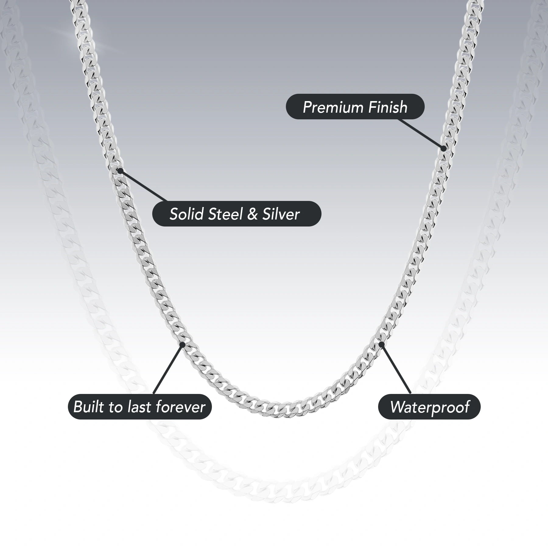 STERLING SILVER CURB CHAIN