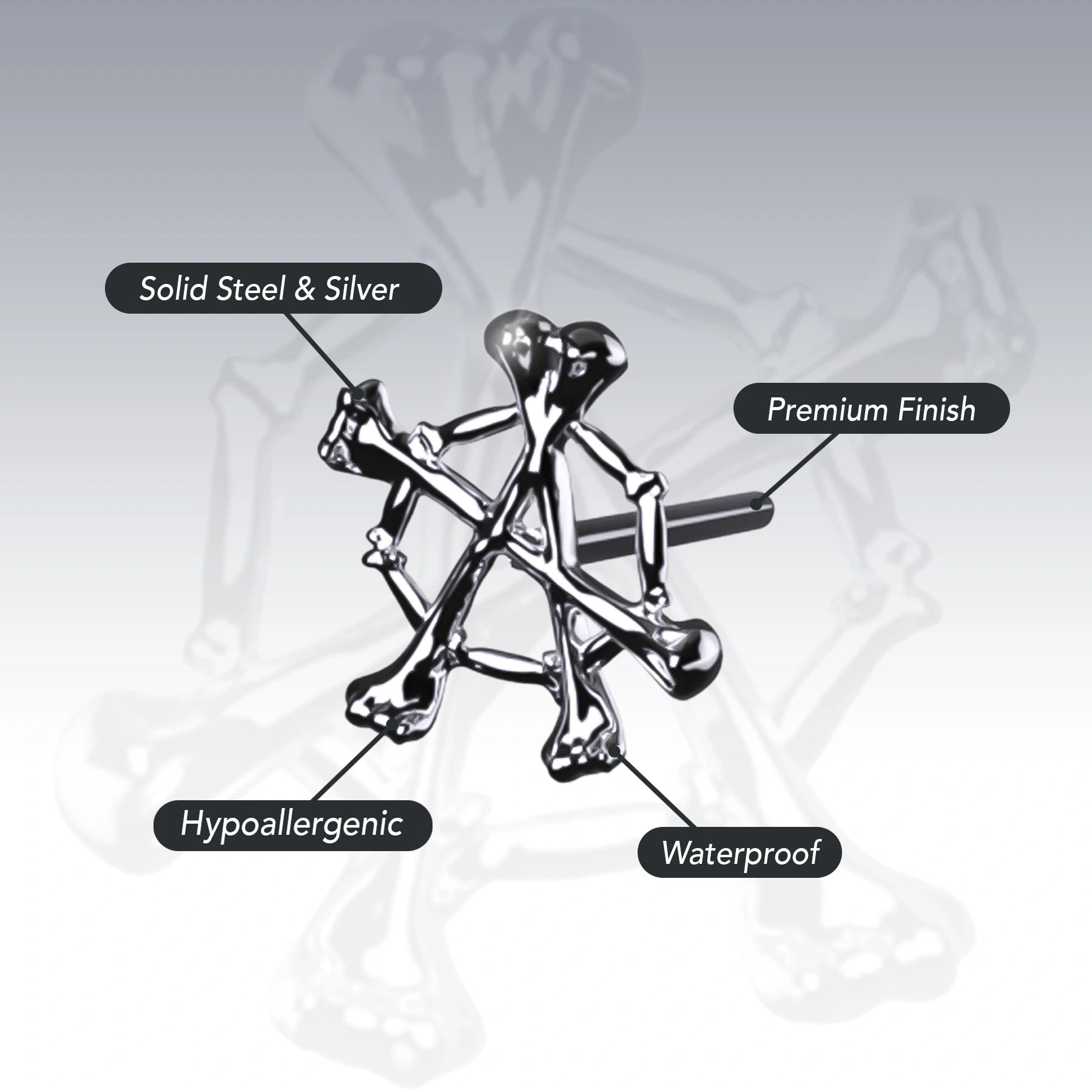 ANARCHY BONE EARRING