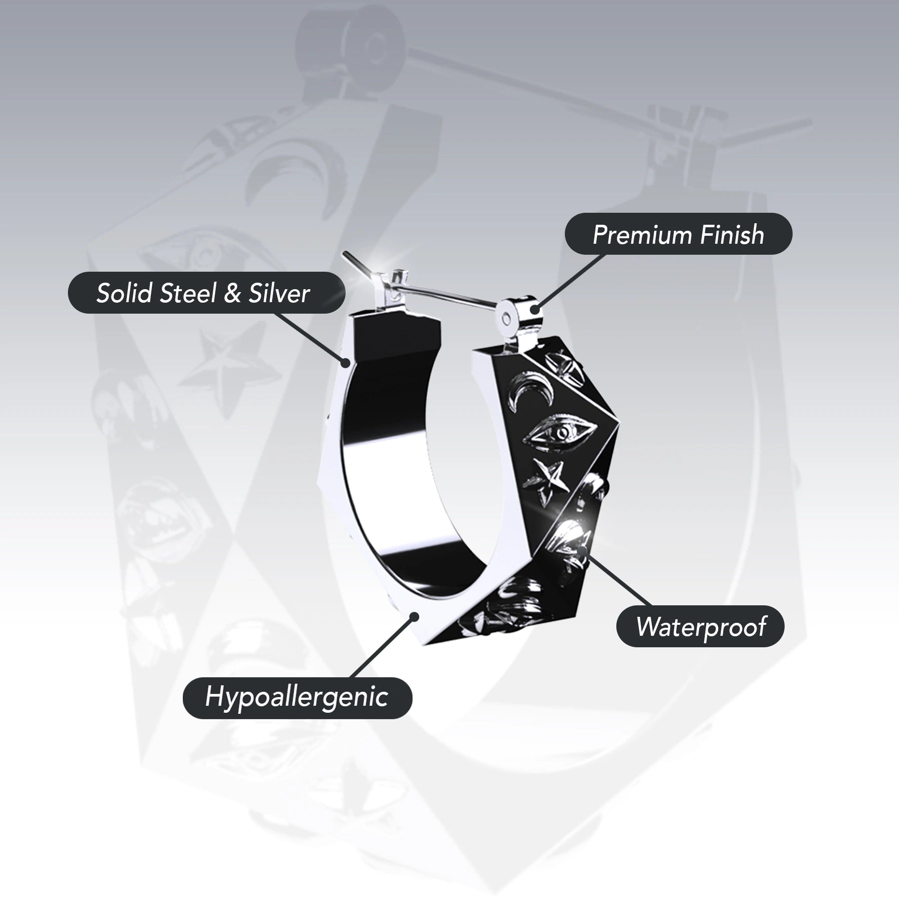 ASTROLOGY HOOP EARRING