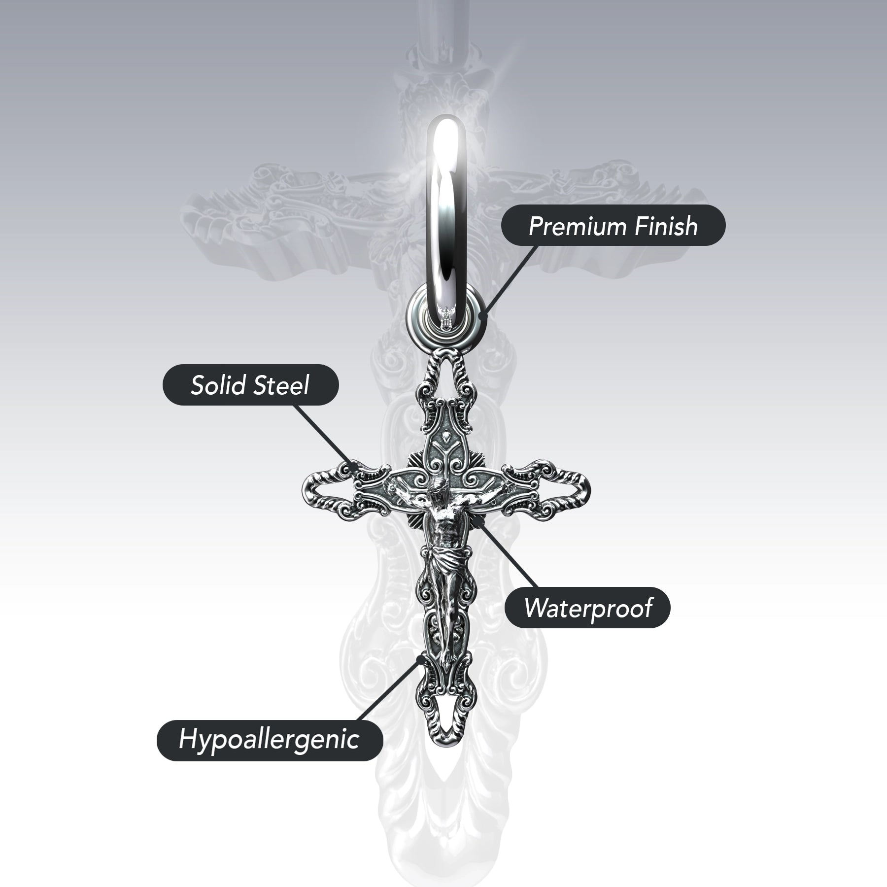 CRUCIFIX CROSS EARRING