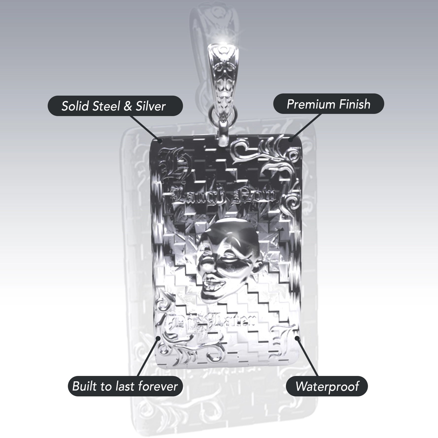 LAUGH NOW, DIE LATER PENDANT