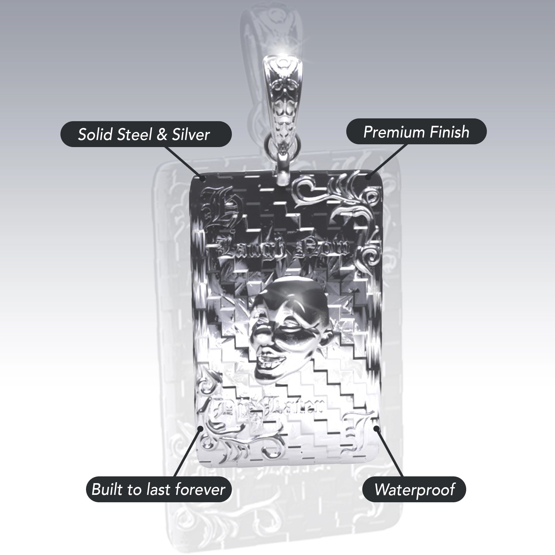 LAUGH NOW, DIE LATER PENDANT