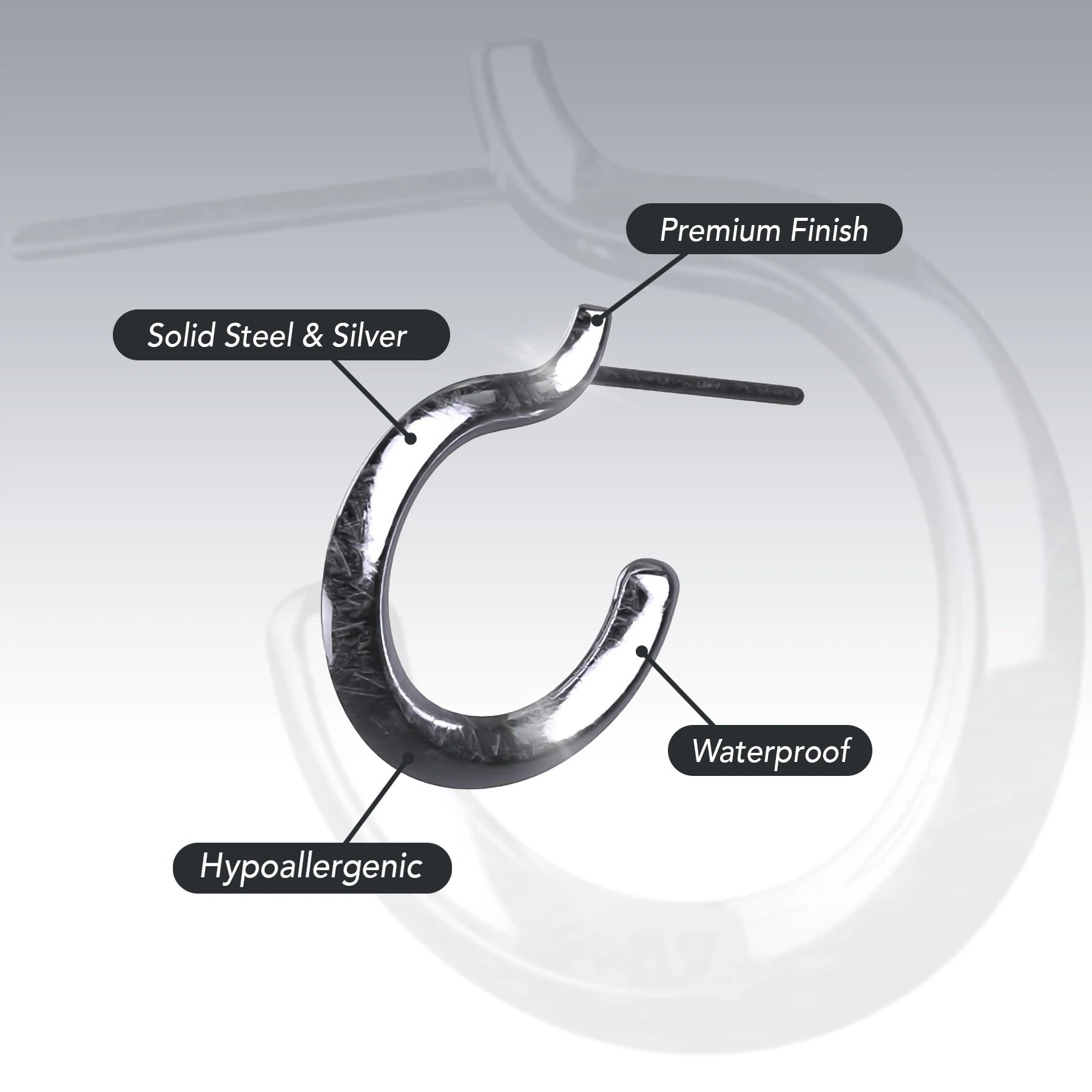 PLAIN OPEN HOOP EARRING