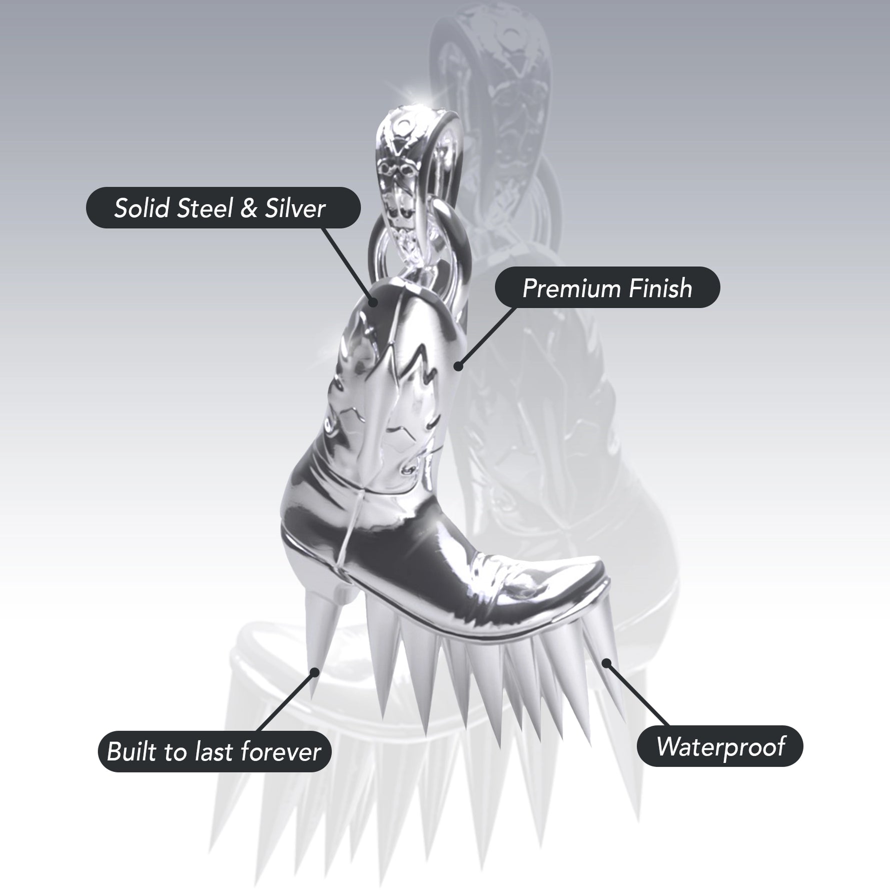 SPIKE BOOT PENDANT