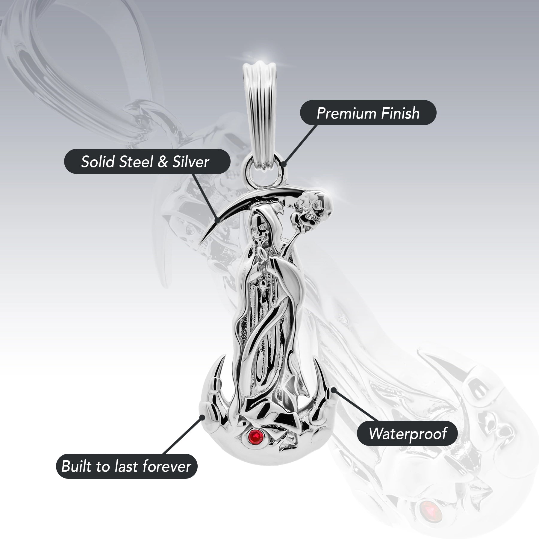 UPGRADED SANTA MUERTE PENDANT