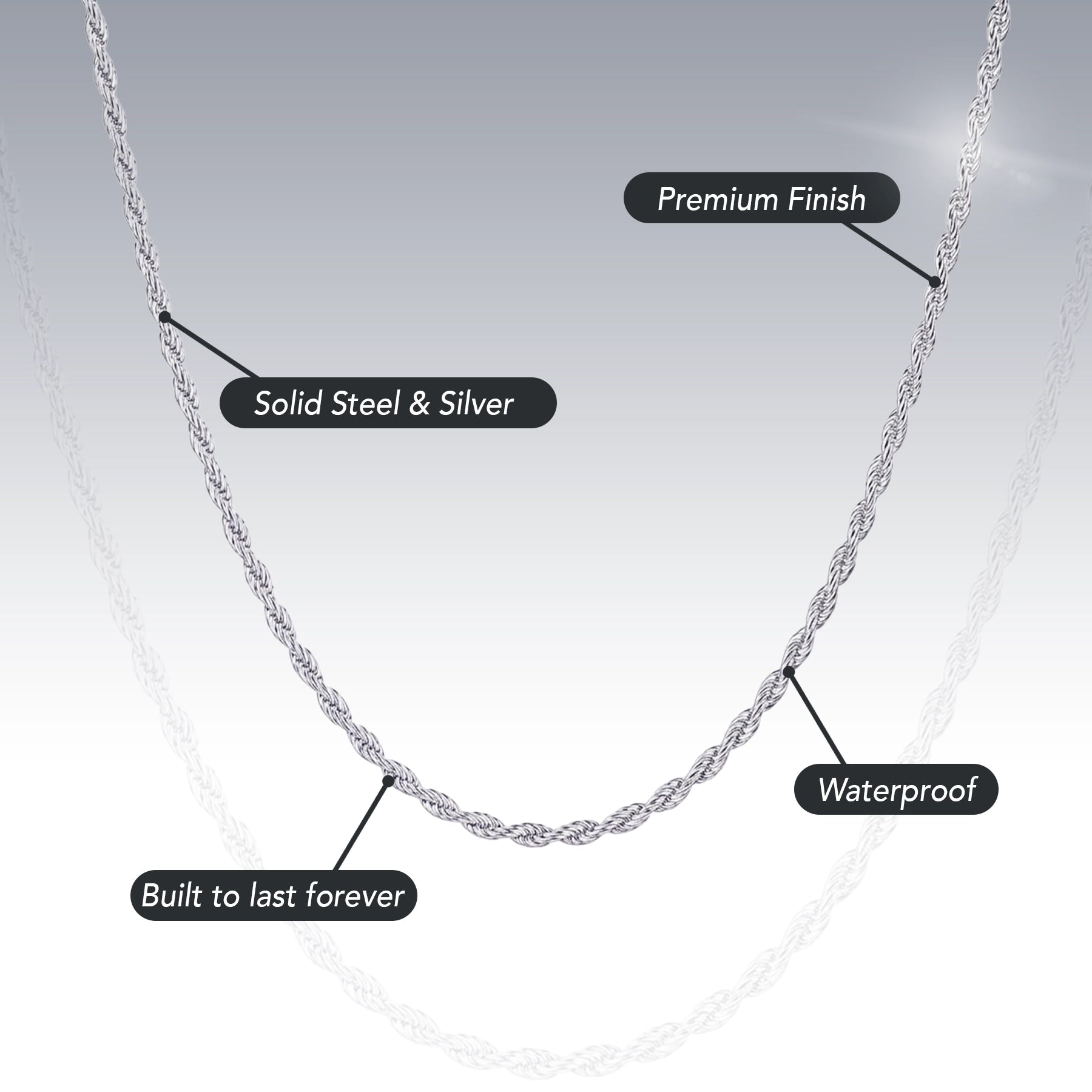 STAINLESS STEEL ROPE CHAIN