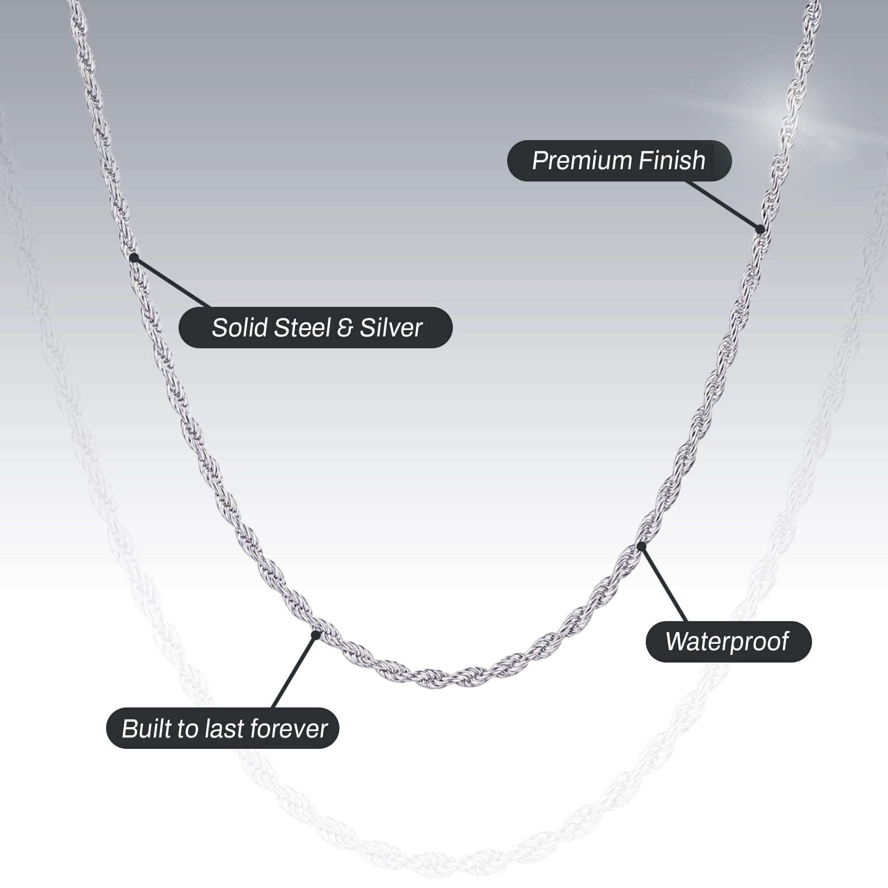 STAINLESS STEEL ROPE CHAIN
