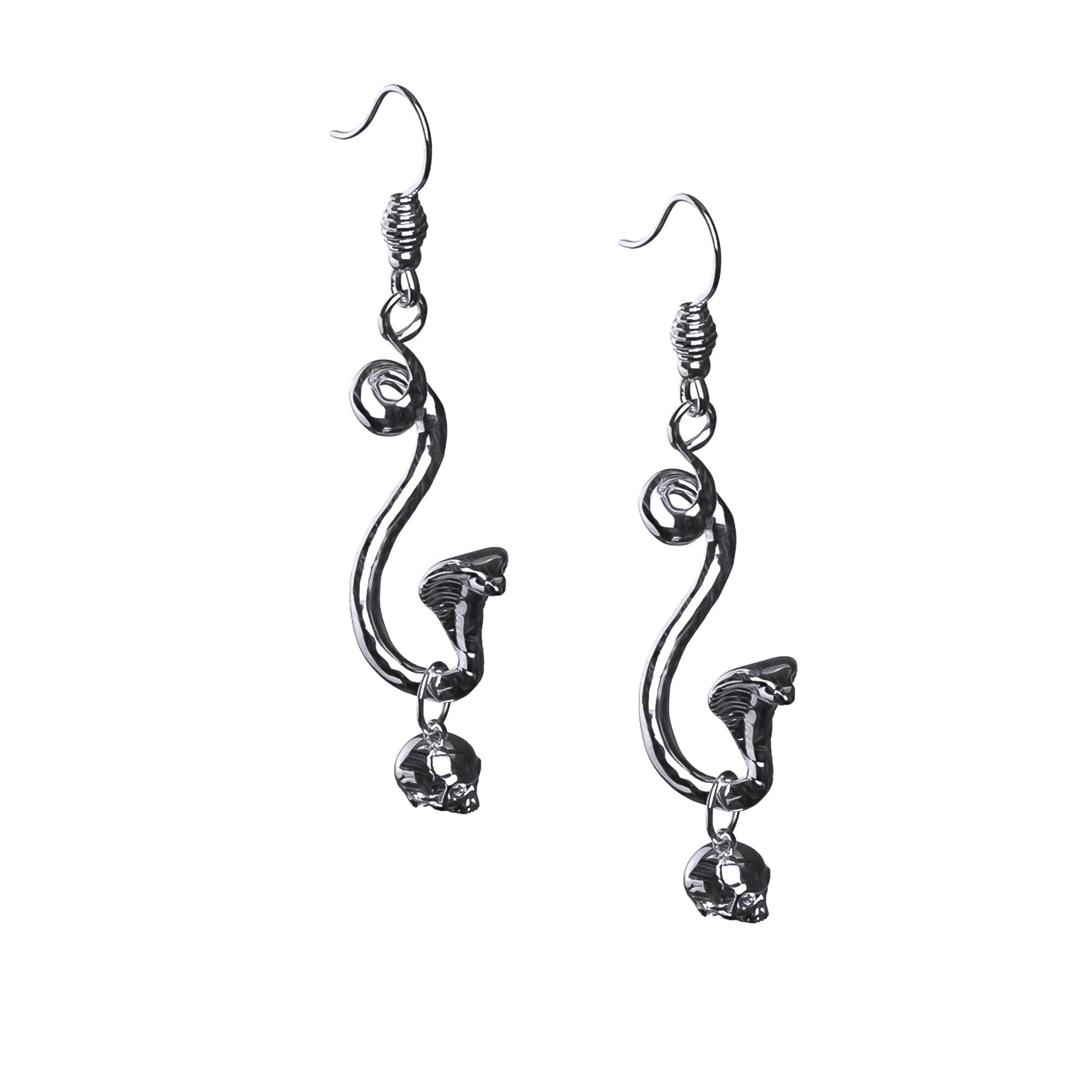 SNAKE SKULL EARRING - Hard Jewelry™