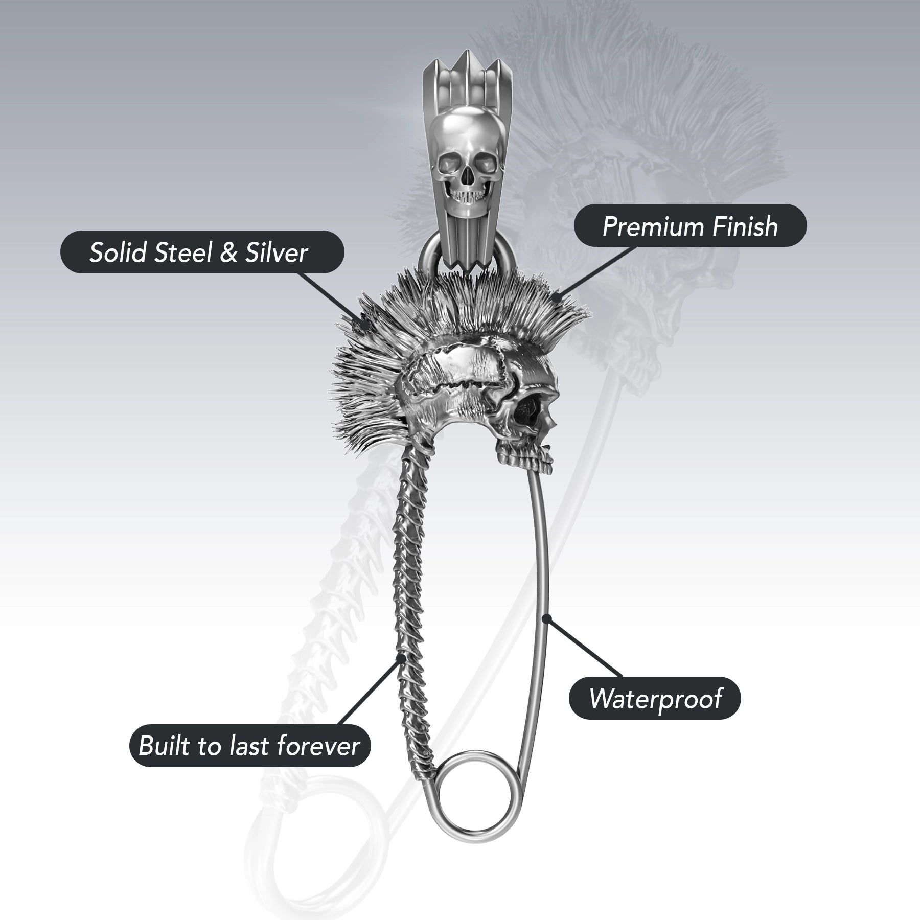 PUNK SAFETY PIN PENDANT - Hard Jewelry™