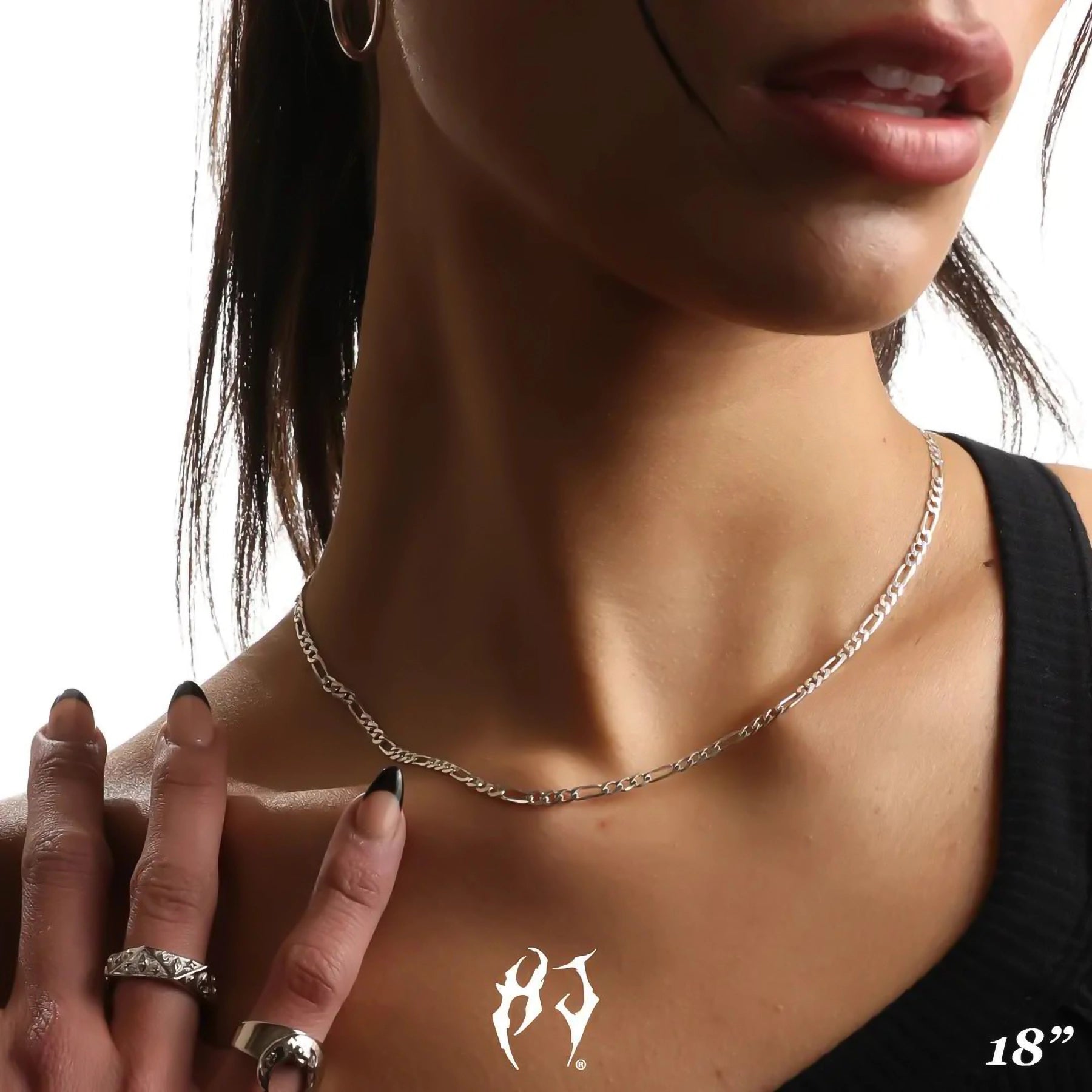 3MM STERLING SILVER FIGARO CHAIN - Hard Jewelry™