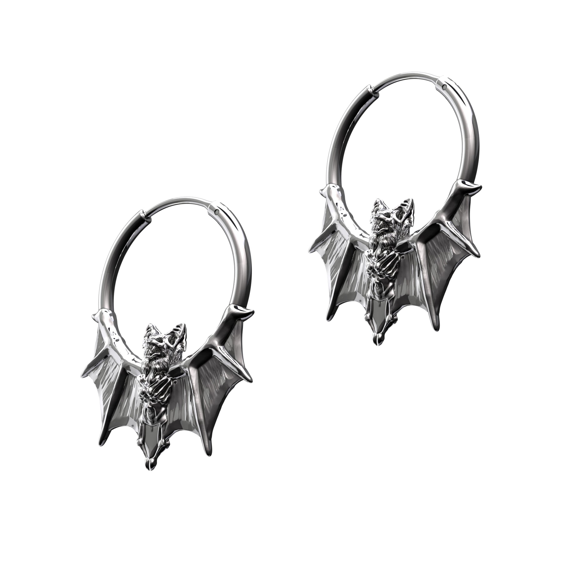 BAT HOOP EARRING