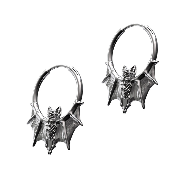 BAT HOOP EARRING