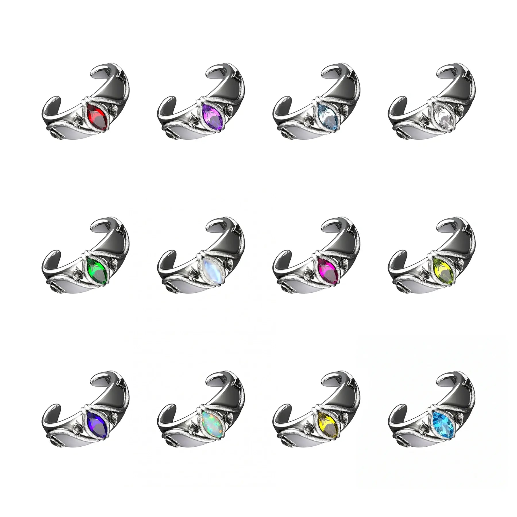 BIRTHSTONE EAR CUFF