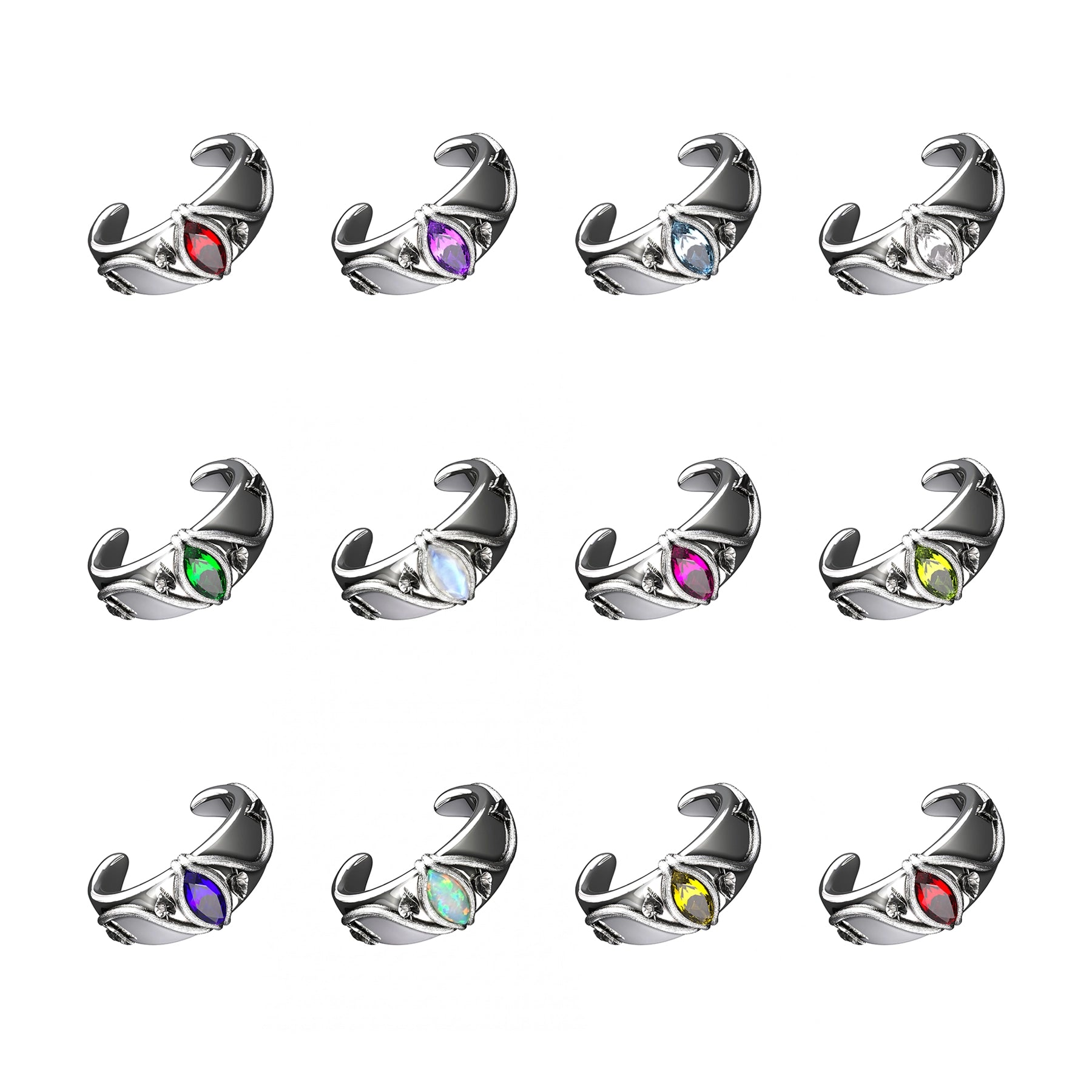 BIRTHSTONE EAR CUFF