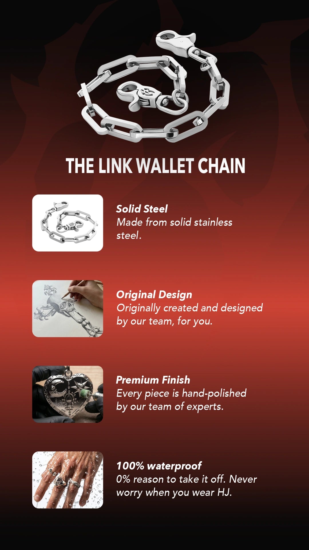 Corelink Wallet Chain Comte LINK WALLET CHAIN – Hard Jewelry™