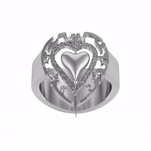 ANTIQUE HEART RING (ENGRAVABLE) - Hard Jewelry™