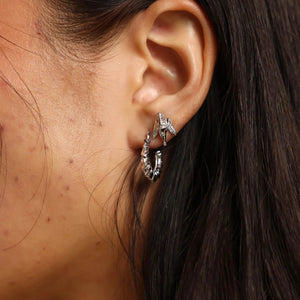 ARMORED OPEN HOOP EARRING - Hard Jewelry™
