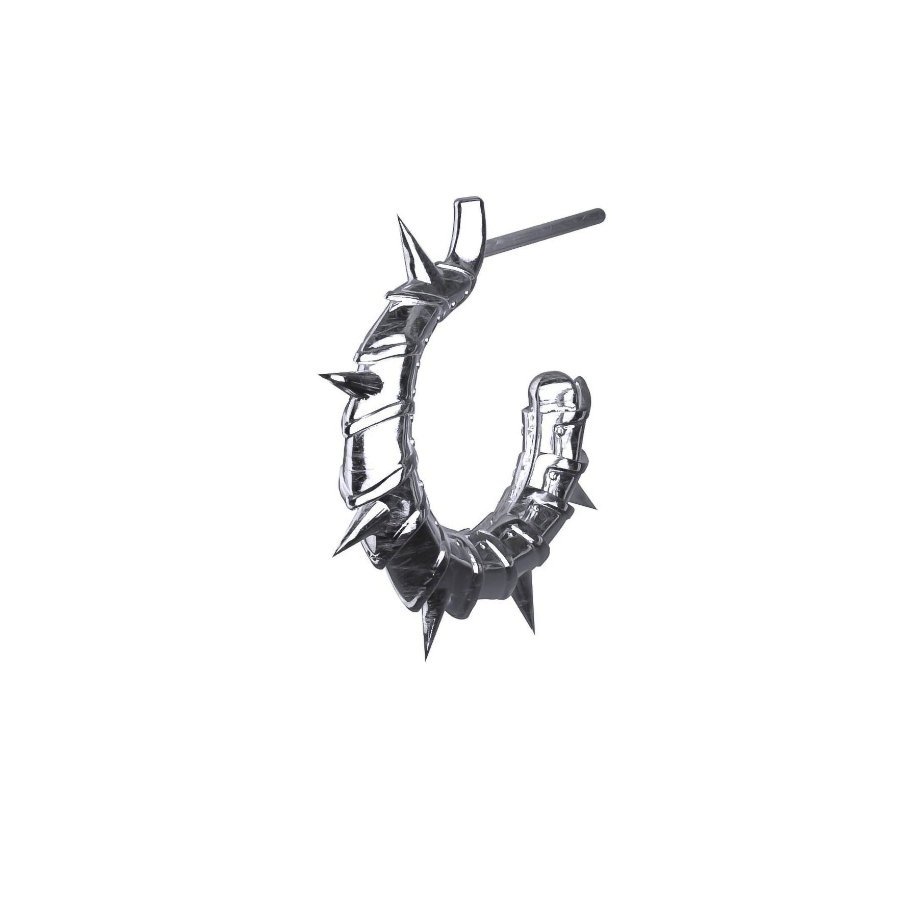 ARMORED OPEN HOOP EARRING – Hard Jewelry™