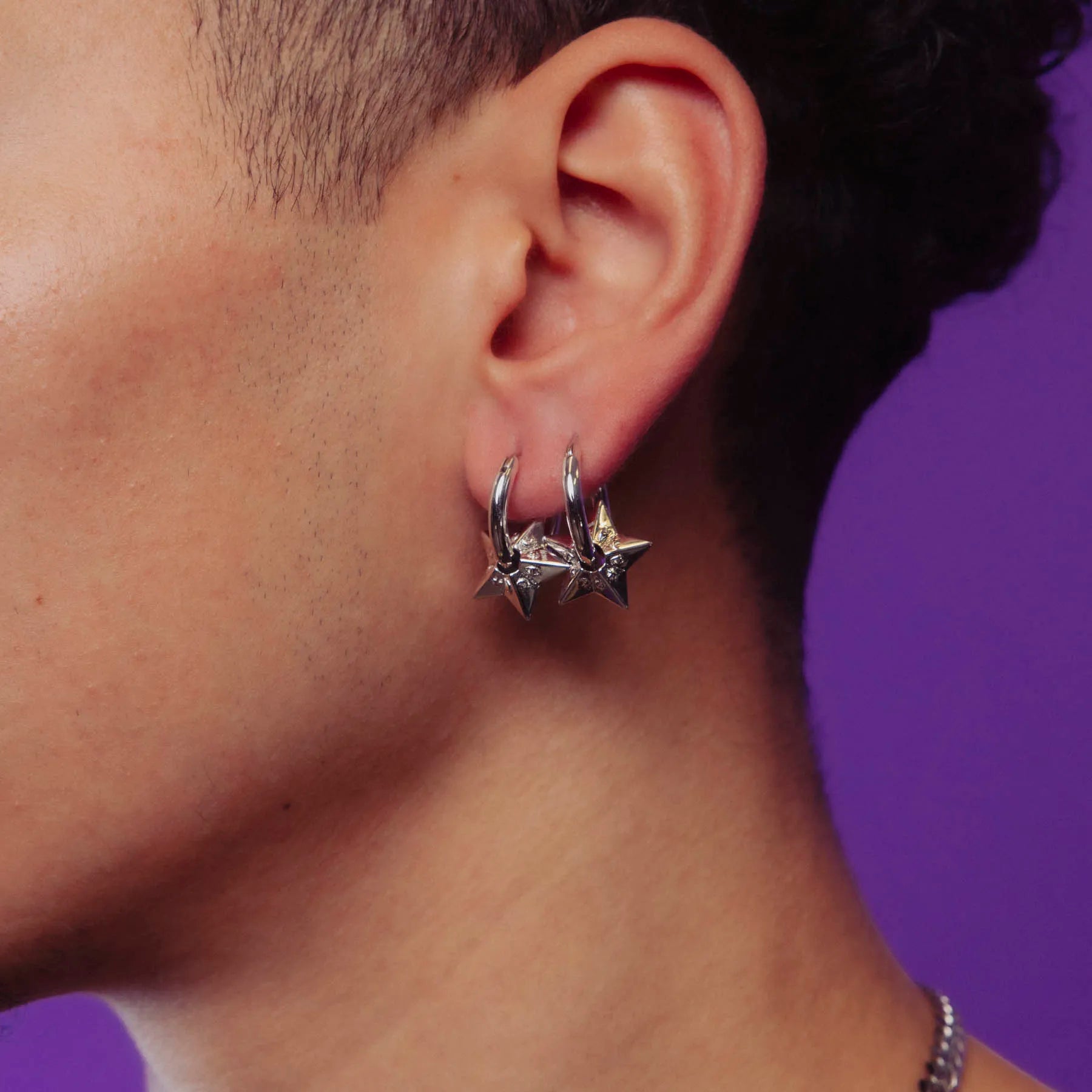 ASTROLOGY STAR HOOP EARRING – Hard Jewelry™