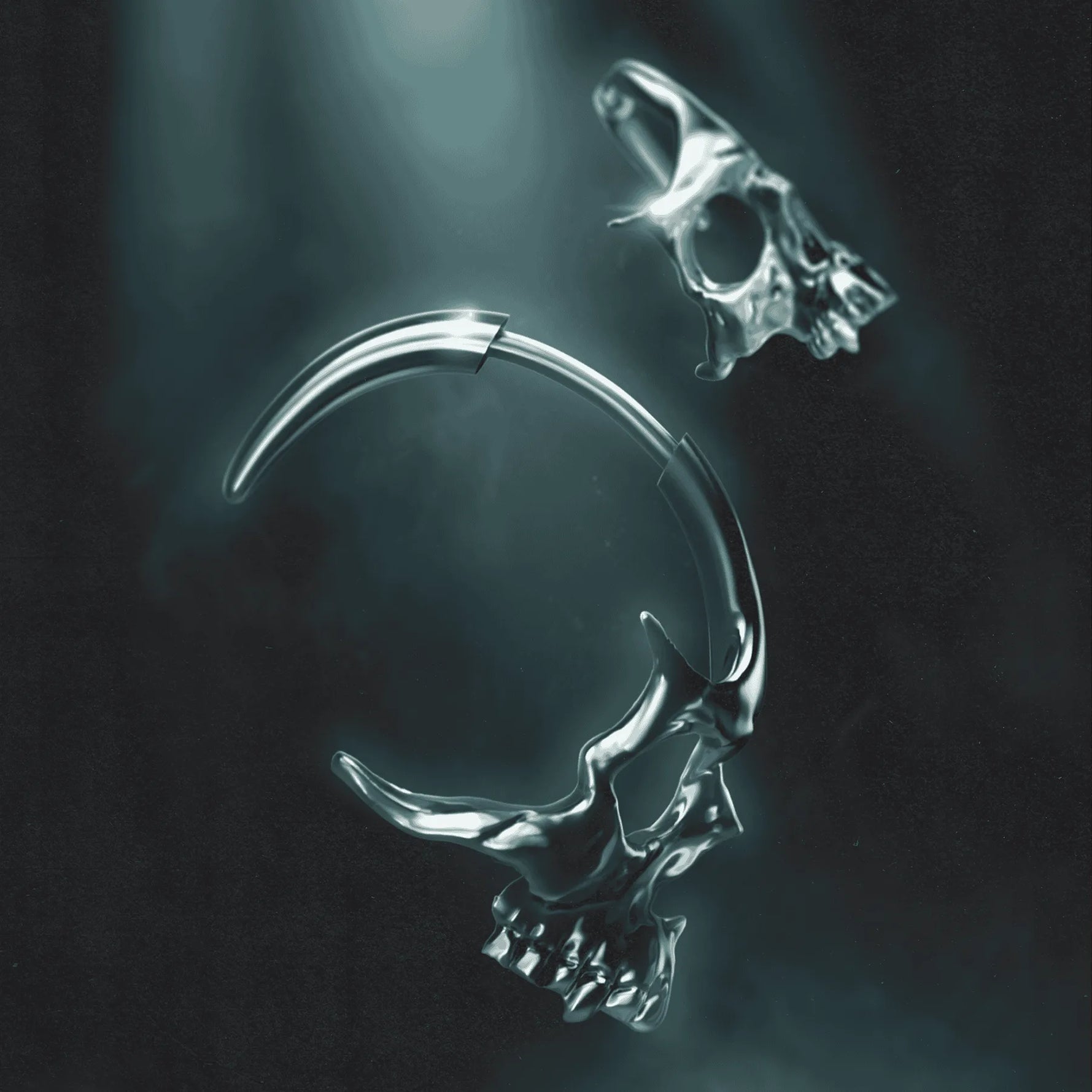SKULL HOOP EARRINGS - Hard Jewelry™