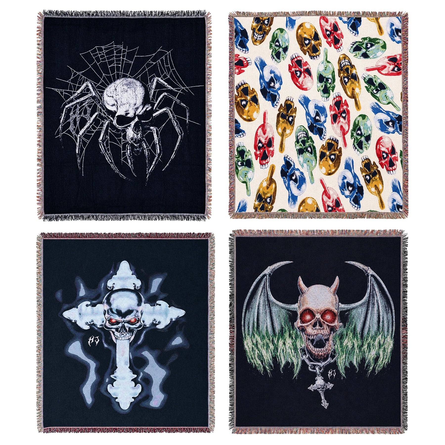 BACK 2 SKULL TAPESTRIES
