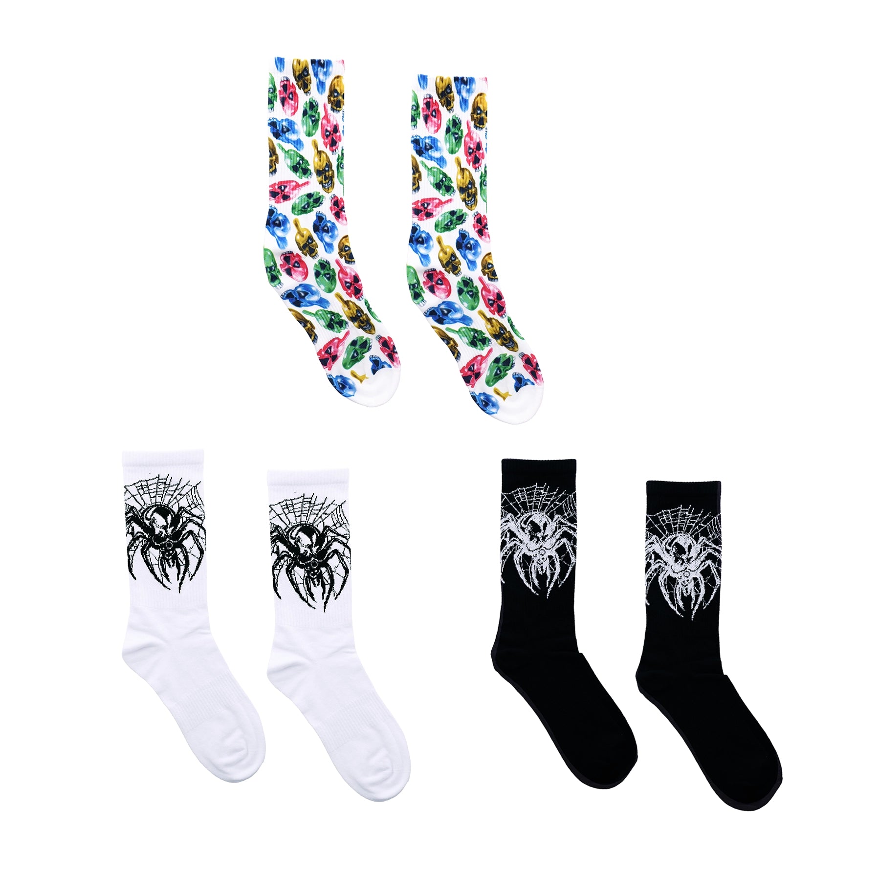 BACK 2 SKULL SOCKS (3-PACK)
