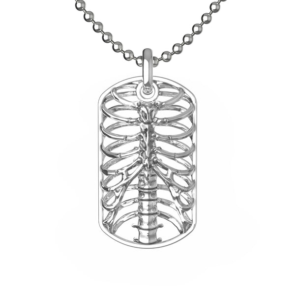 キーホルダー・アクリルキーホルダー Ricky Dog Tag Necklace b2sk_slv_rib_cage_dog_tag_pend