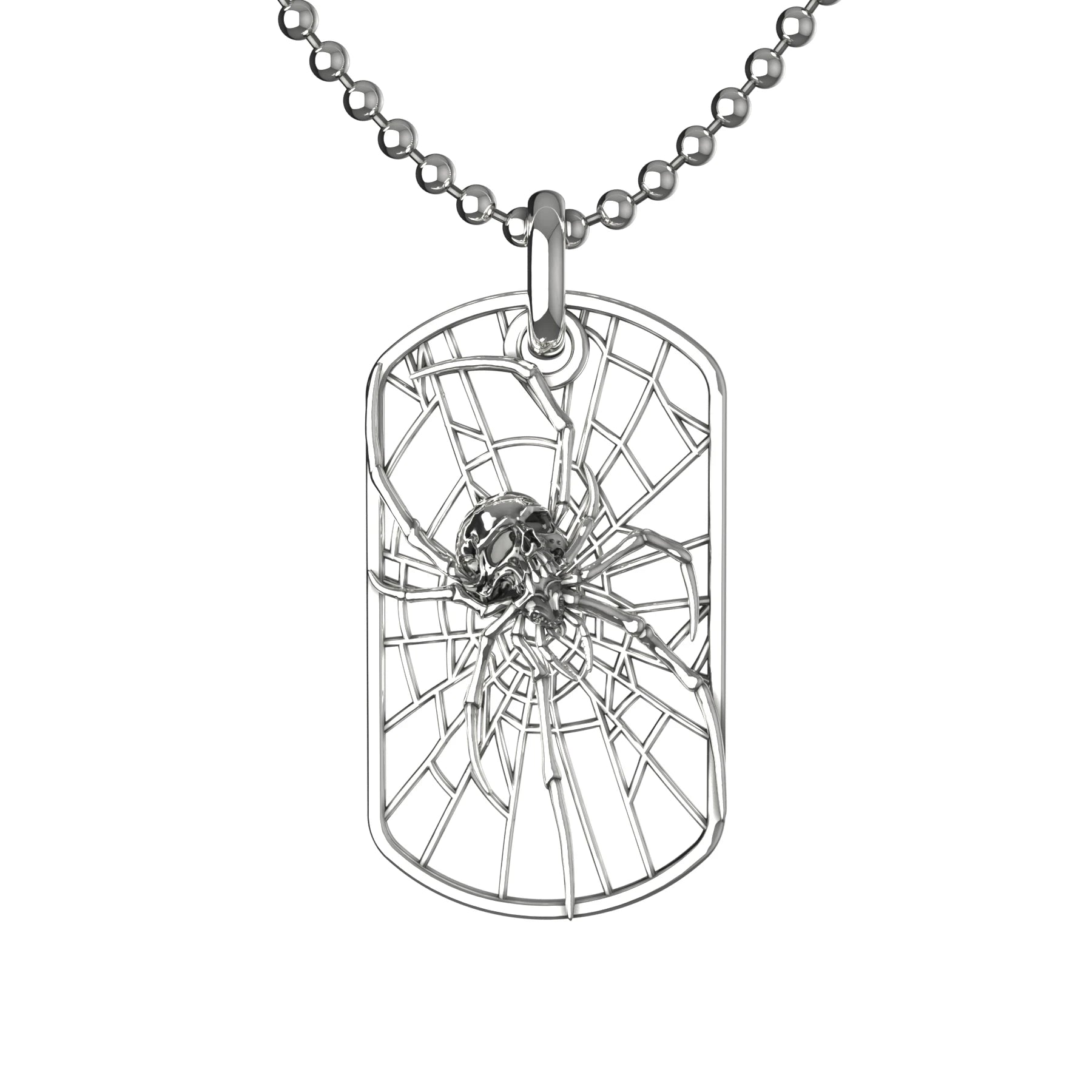 SPIDER DOG TAG NECKLACE