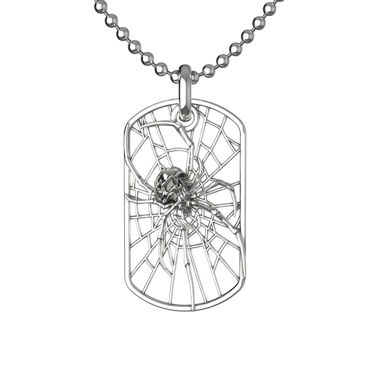 SPIDER DOG TAG NECKLACE