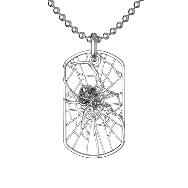 SPIDER DOG TAG NECKLACE – Hard Jewelry™