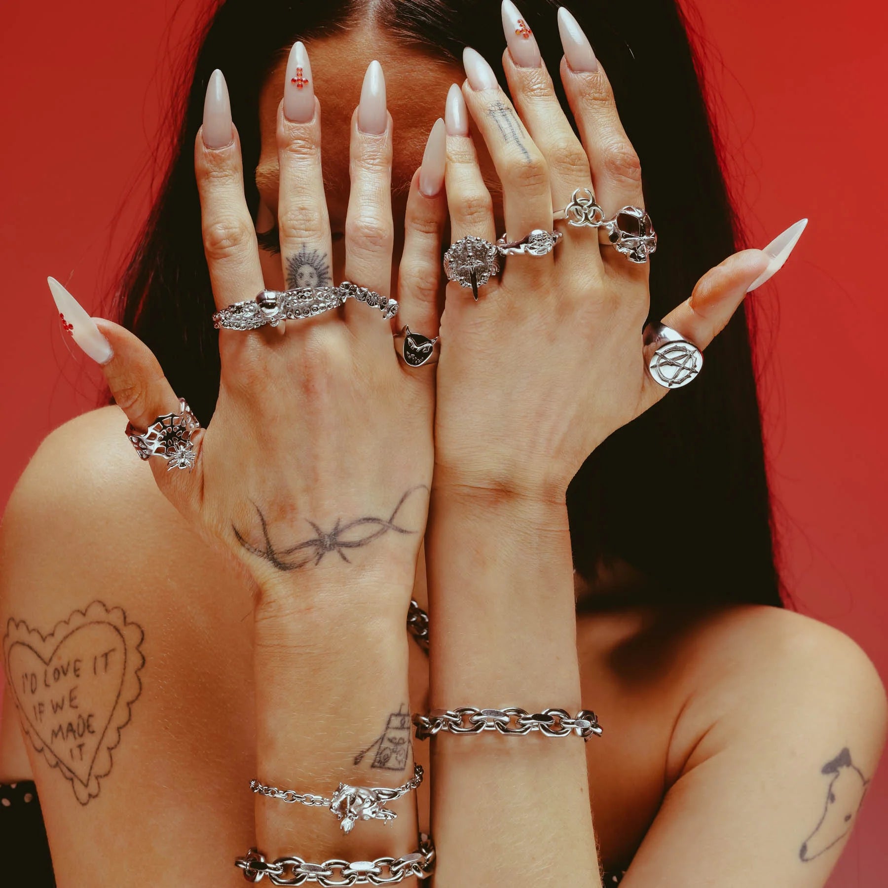 DOUBLE FINGER OCTOSKULL RING - Hard Jewelry™