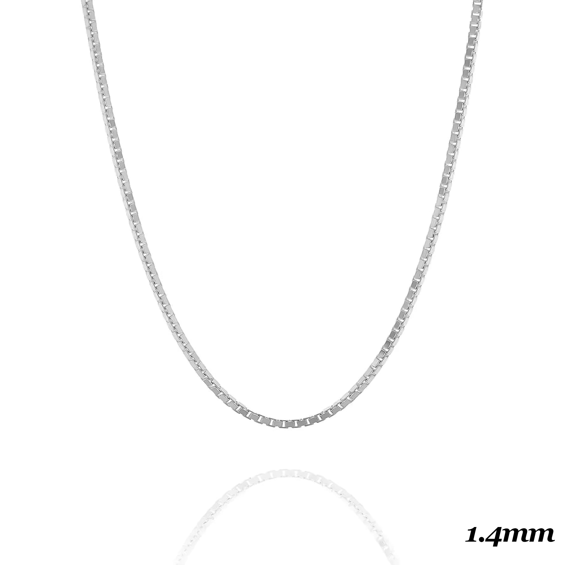 1.4MM STERLING SILVER BOX CHAINS