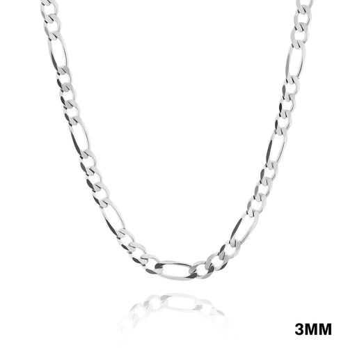 3MM (BEST SELLER) STERLING SILVER FIGARO CHAIN