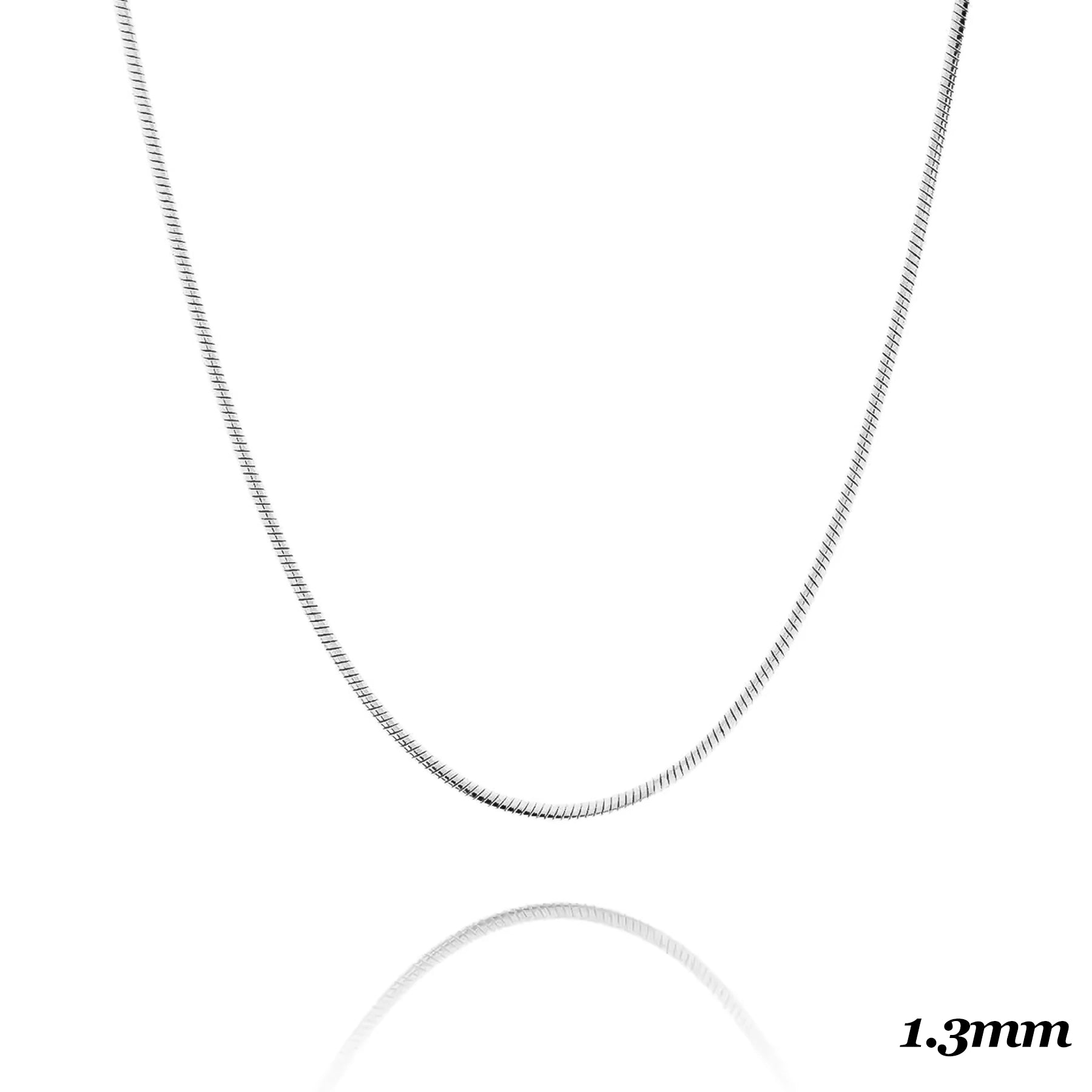 1.3MM STERLING SILVER REAL SNAKE CHAIN