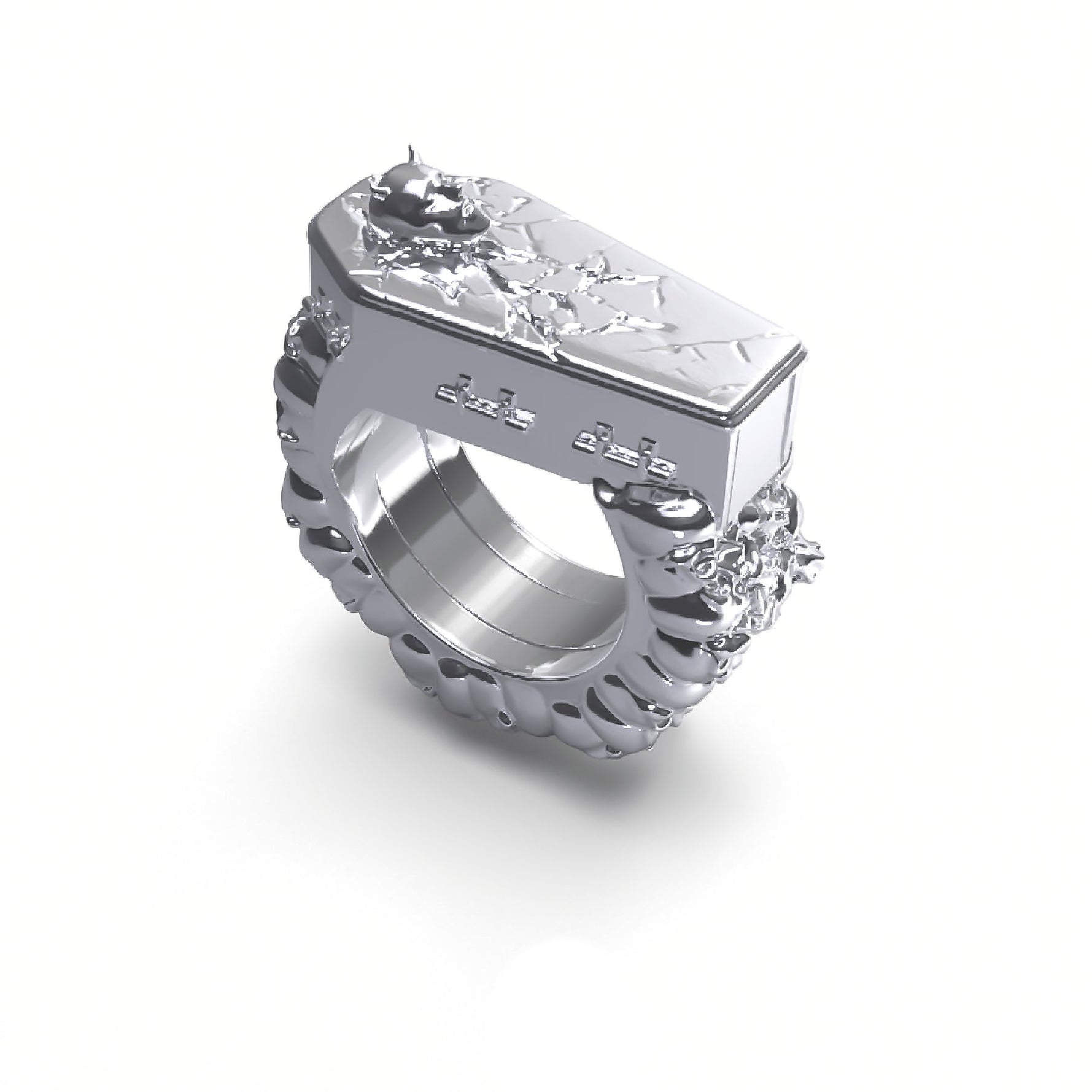 Sterling silver coffin ring clearance