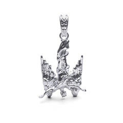 Fallen Angel Pendant Solid .925 Sterling Silver XL