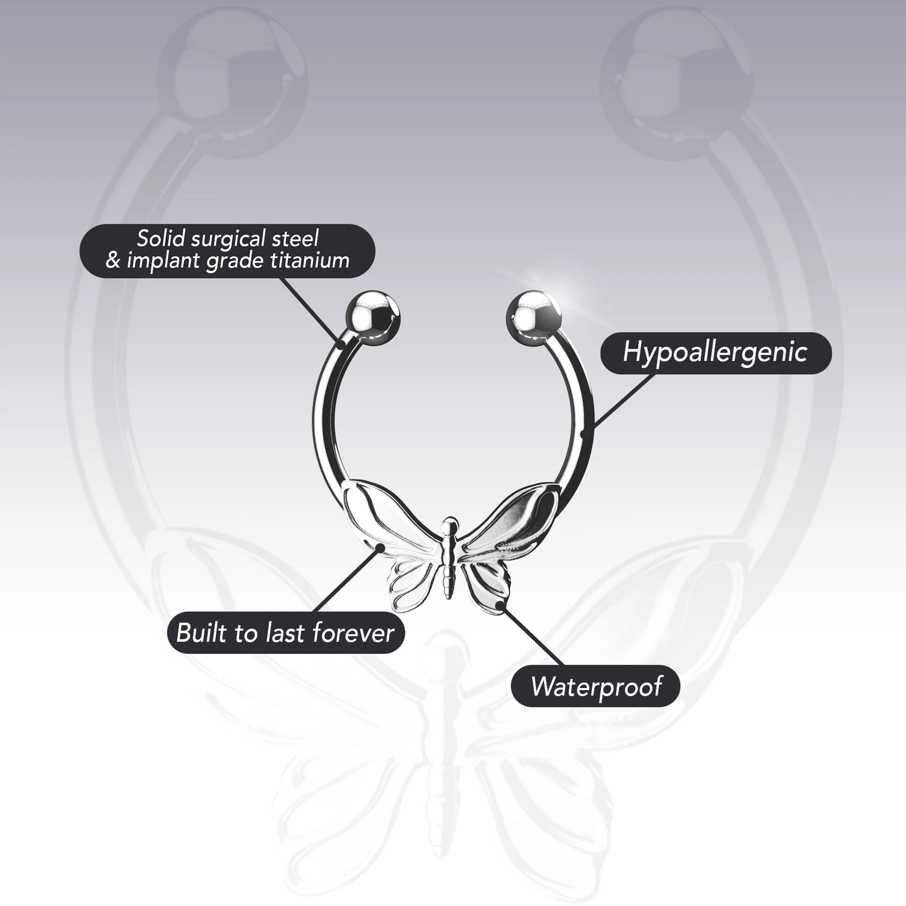FAUX BUTTERFLY SEPTUM