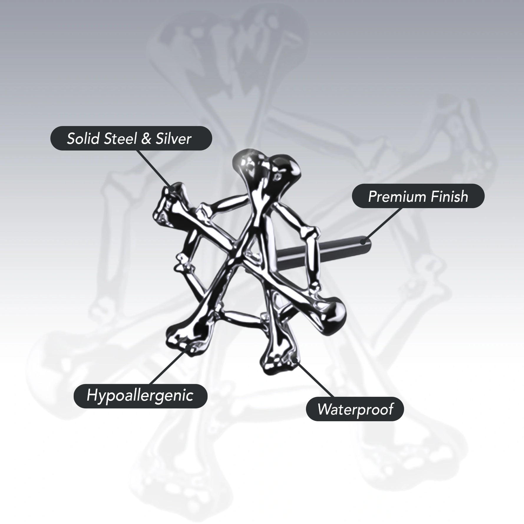 ANARCHY BONE EARRING