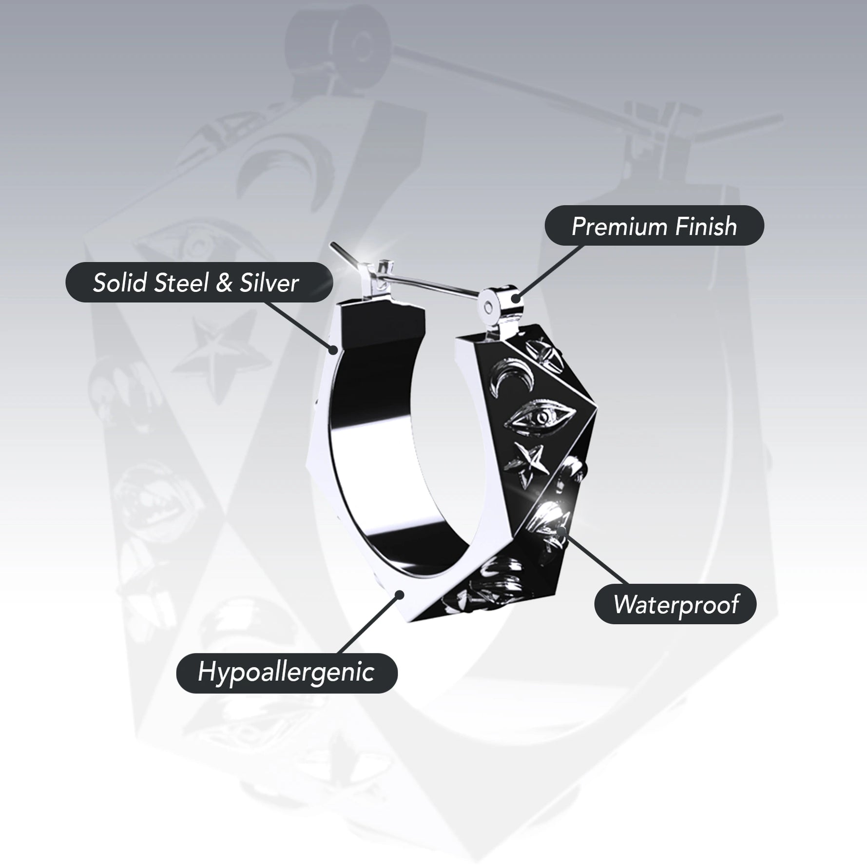 ASTROLOGY HOOP EARRING