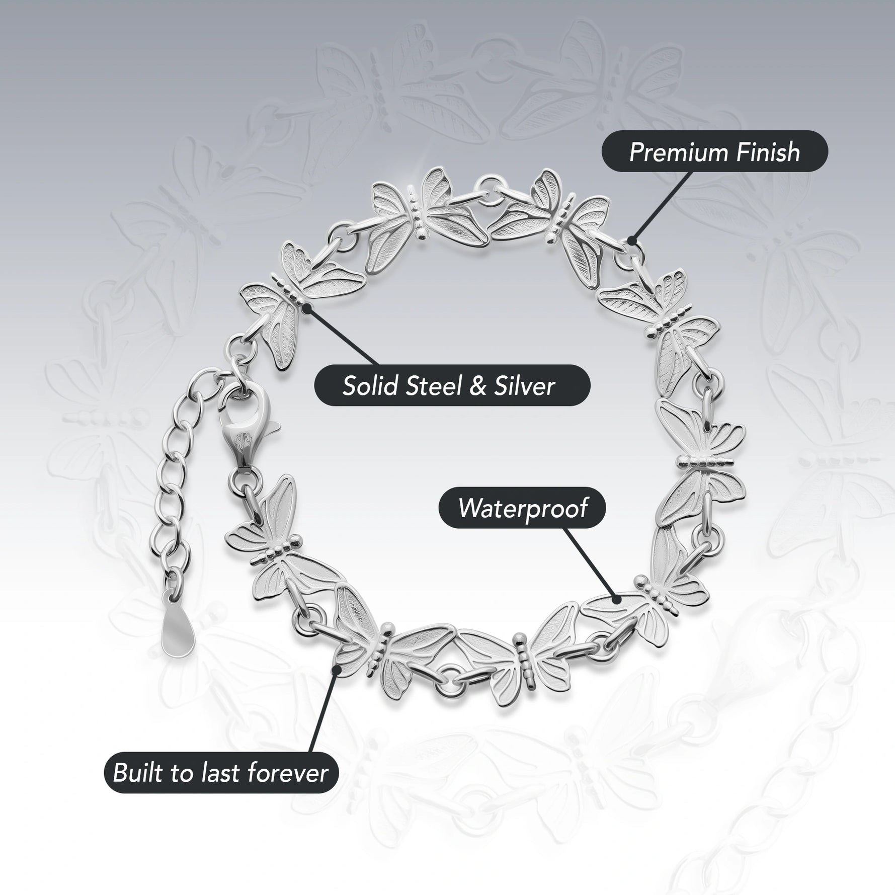 BUTTERFLY BRACELET (ADJUSTABLE)