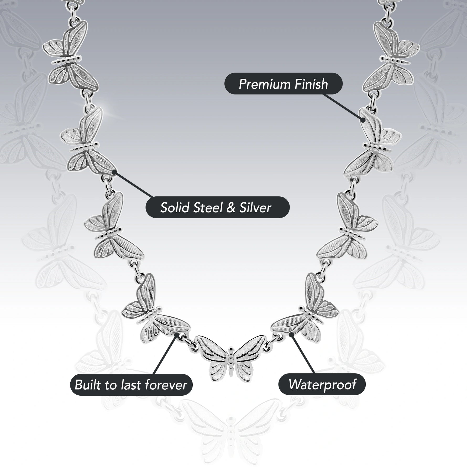 BUTTERFLY NECKLACE (ADJUSTABLE)