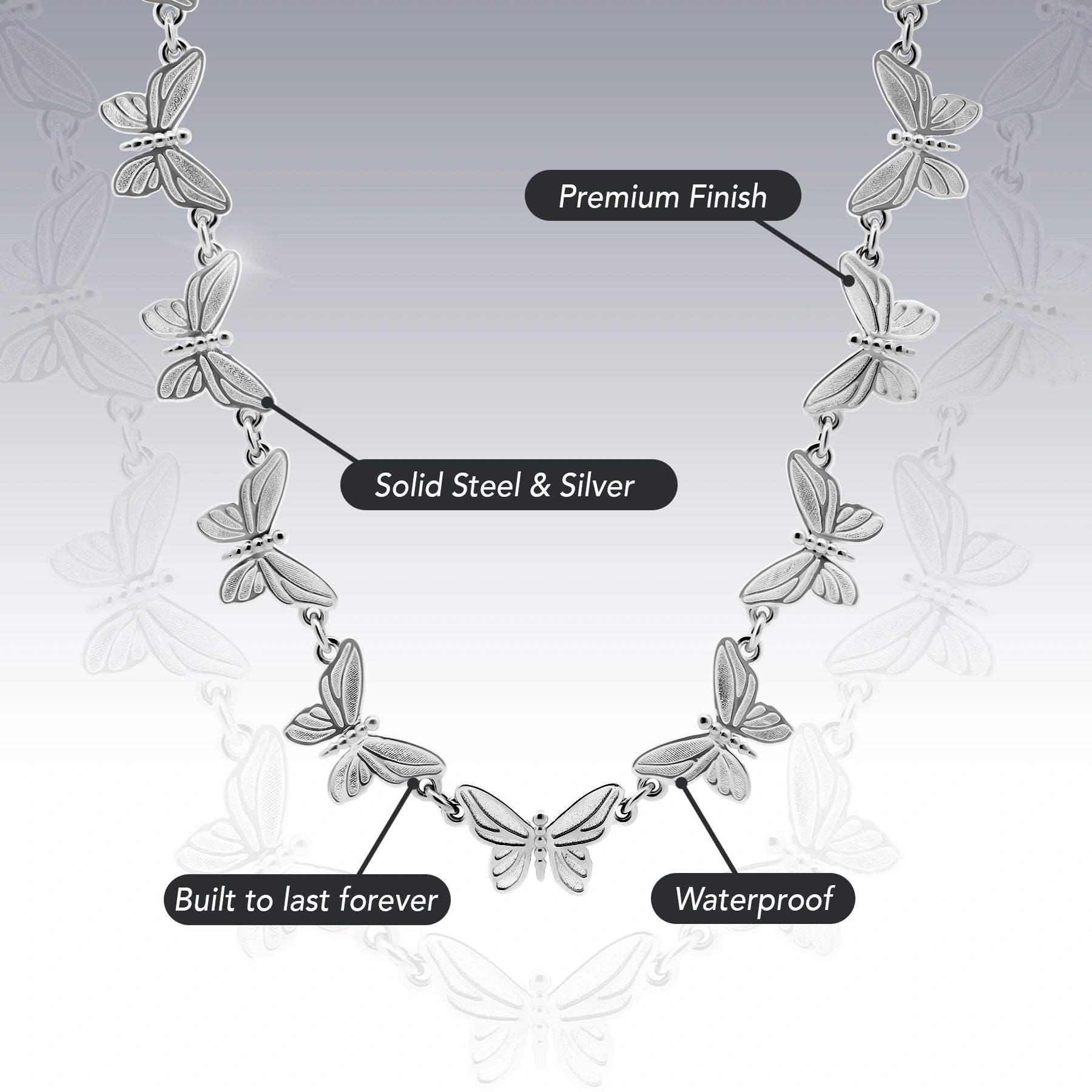 BUTTERFLY NECKLACE (ADJUSTABLE)