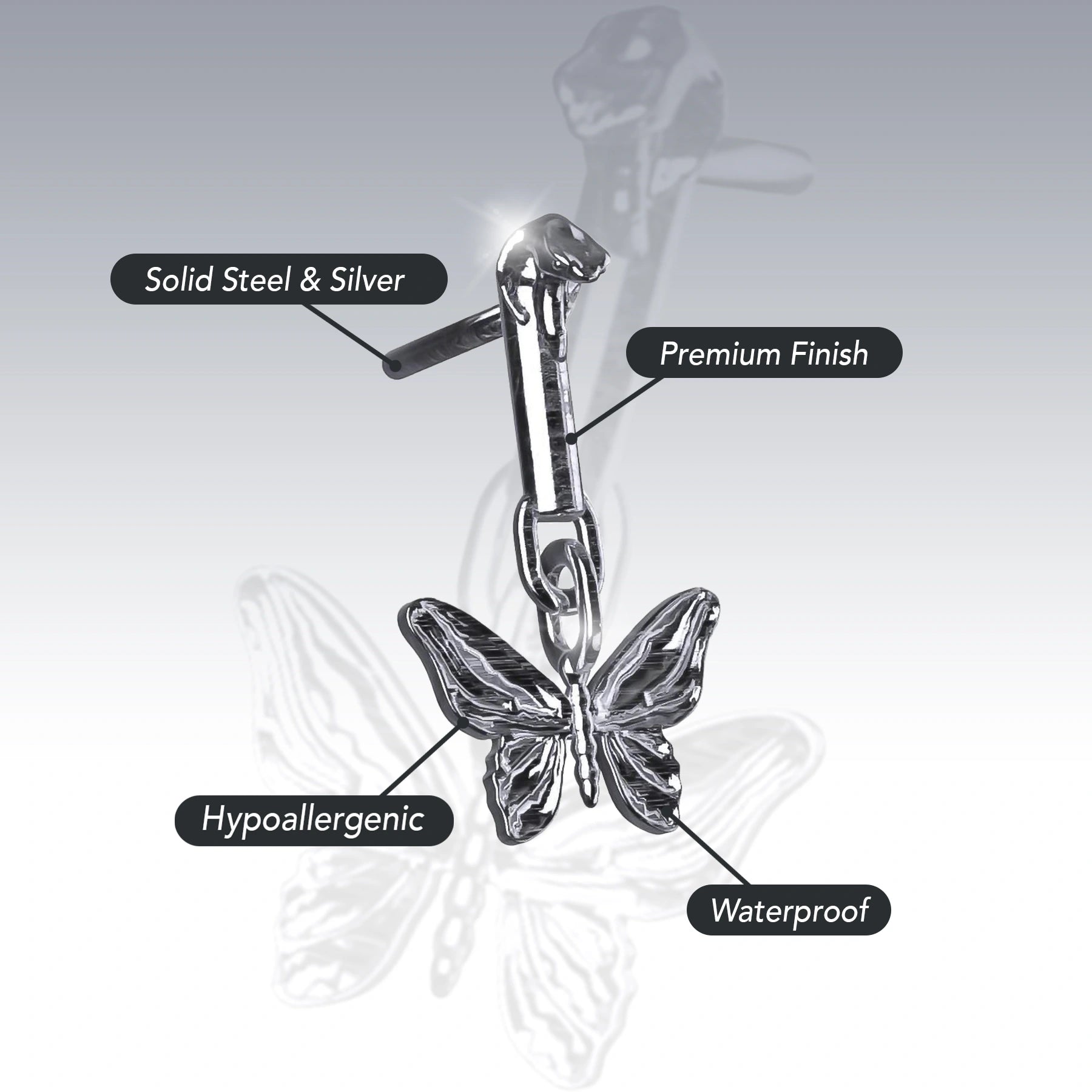 BUTTERFLY EARRING (DANGLE)