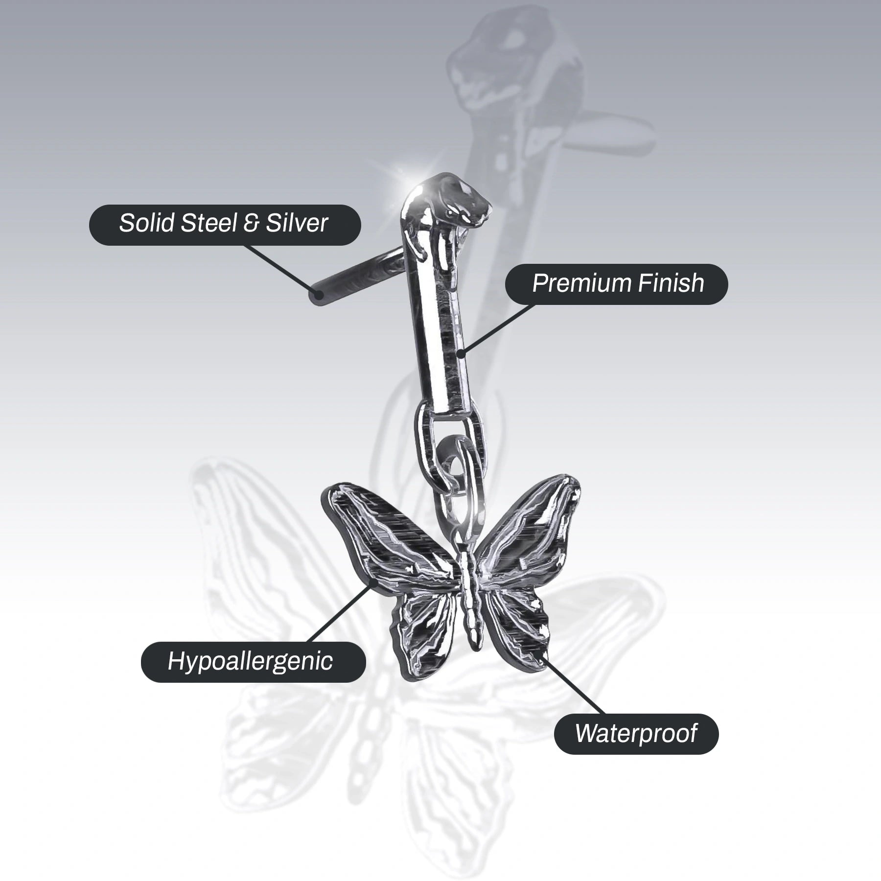 BUTTERFLY EARRING (DANGLE)