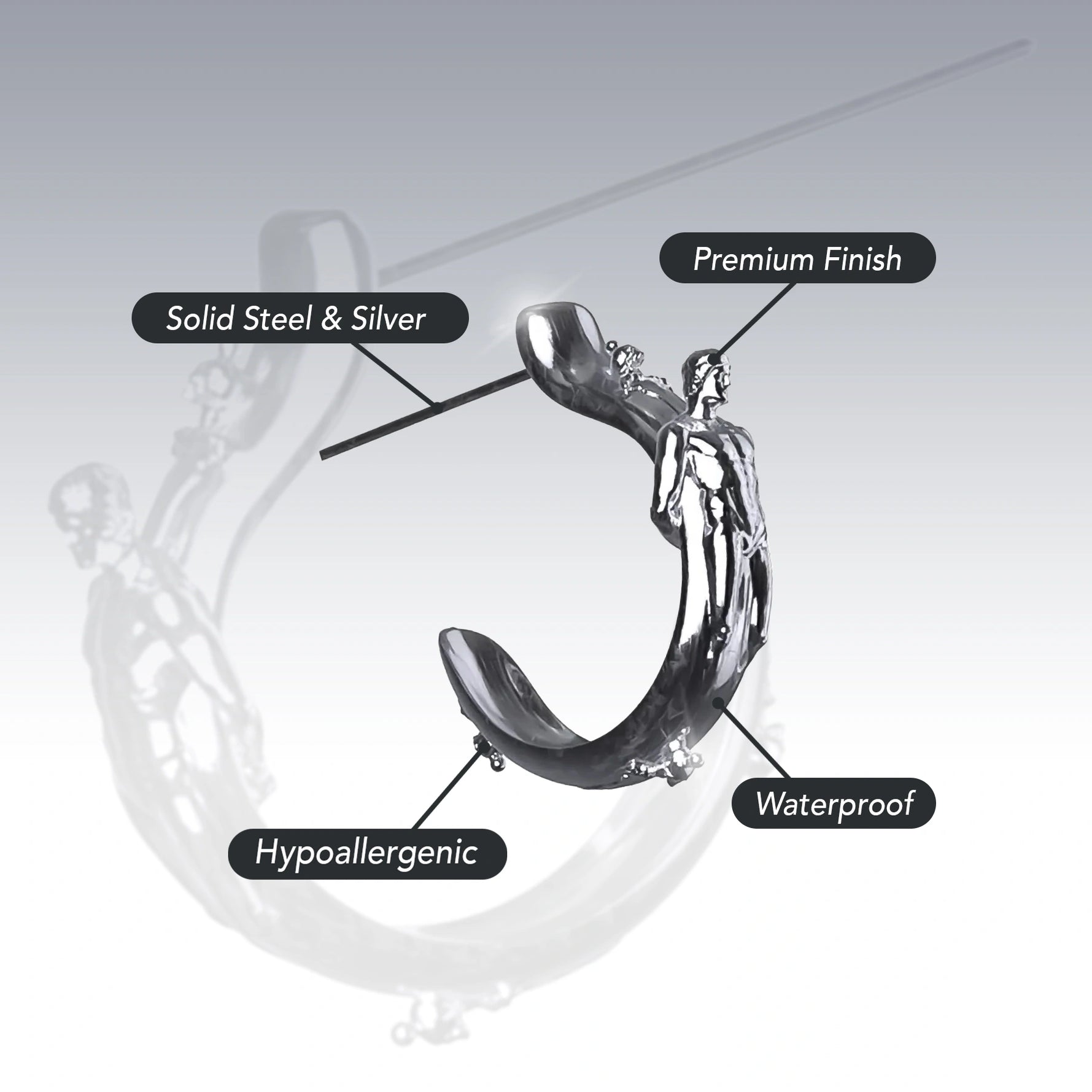 CONDEMNED OPEN HOOP EARRING
